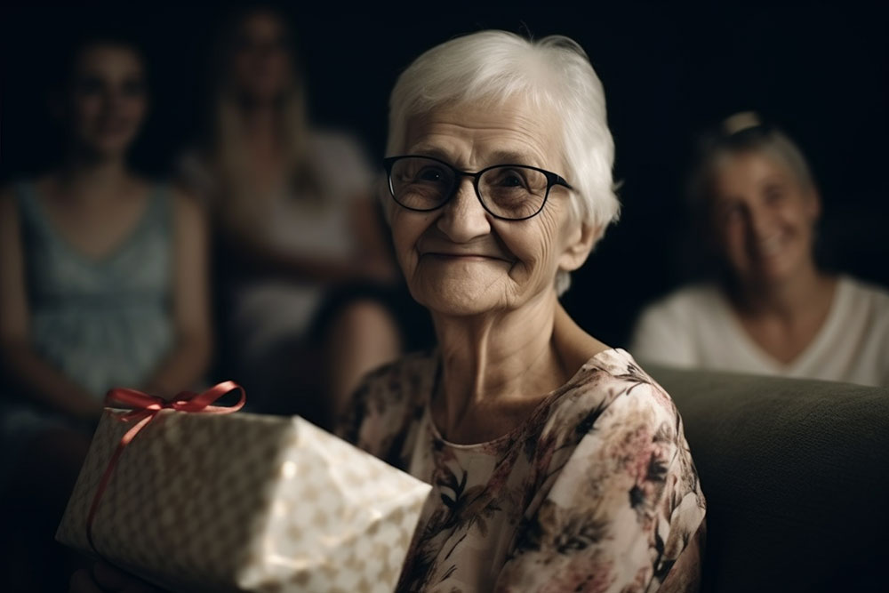 Lahja 90 vuotiaalle naiselle